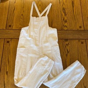 Nude Lucy Linen Overalls - Cream/Beige - XXS